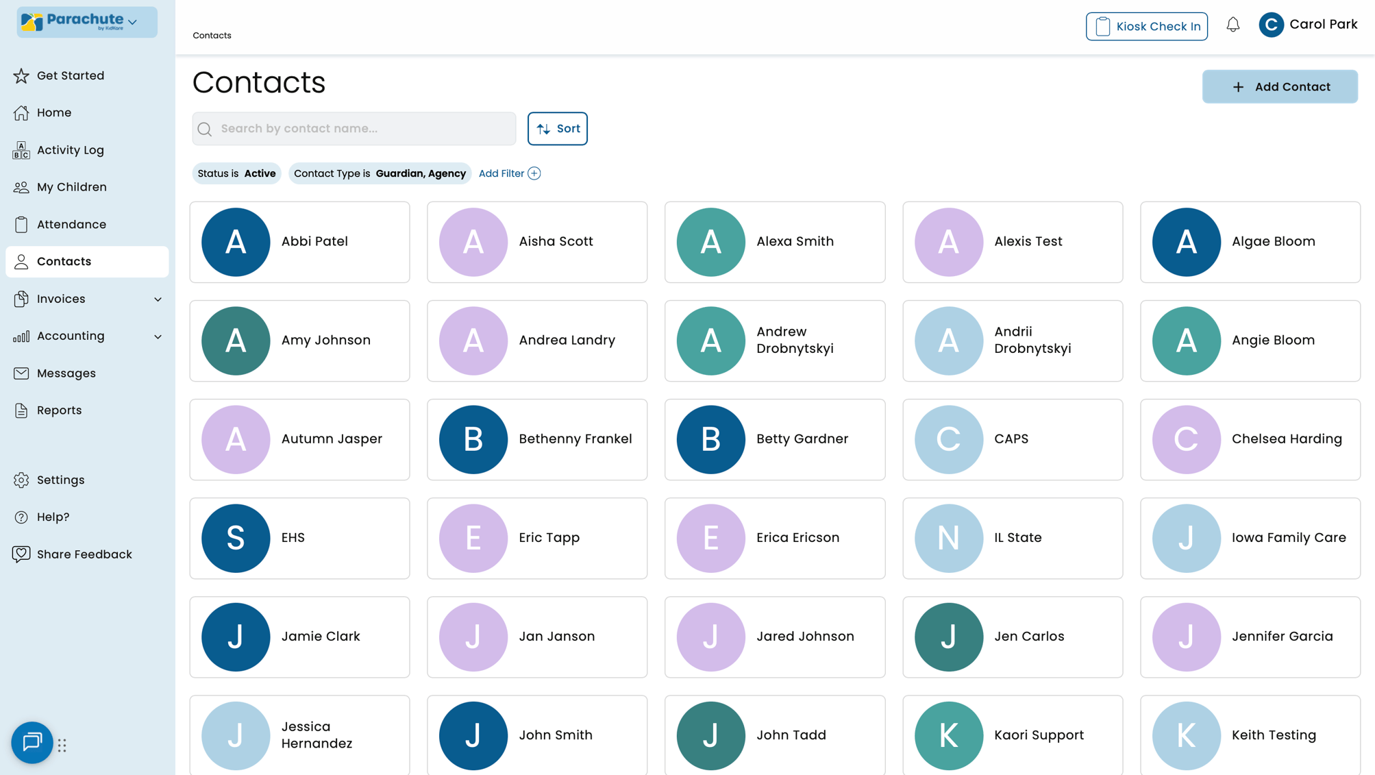 Manage Contacts